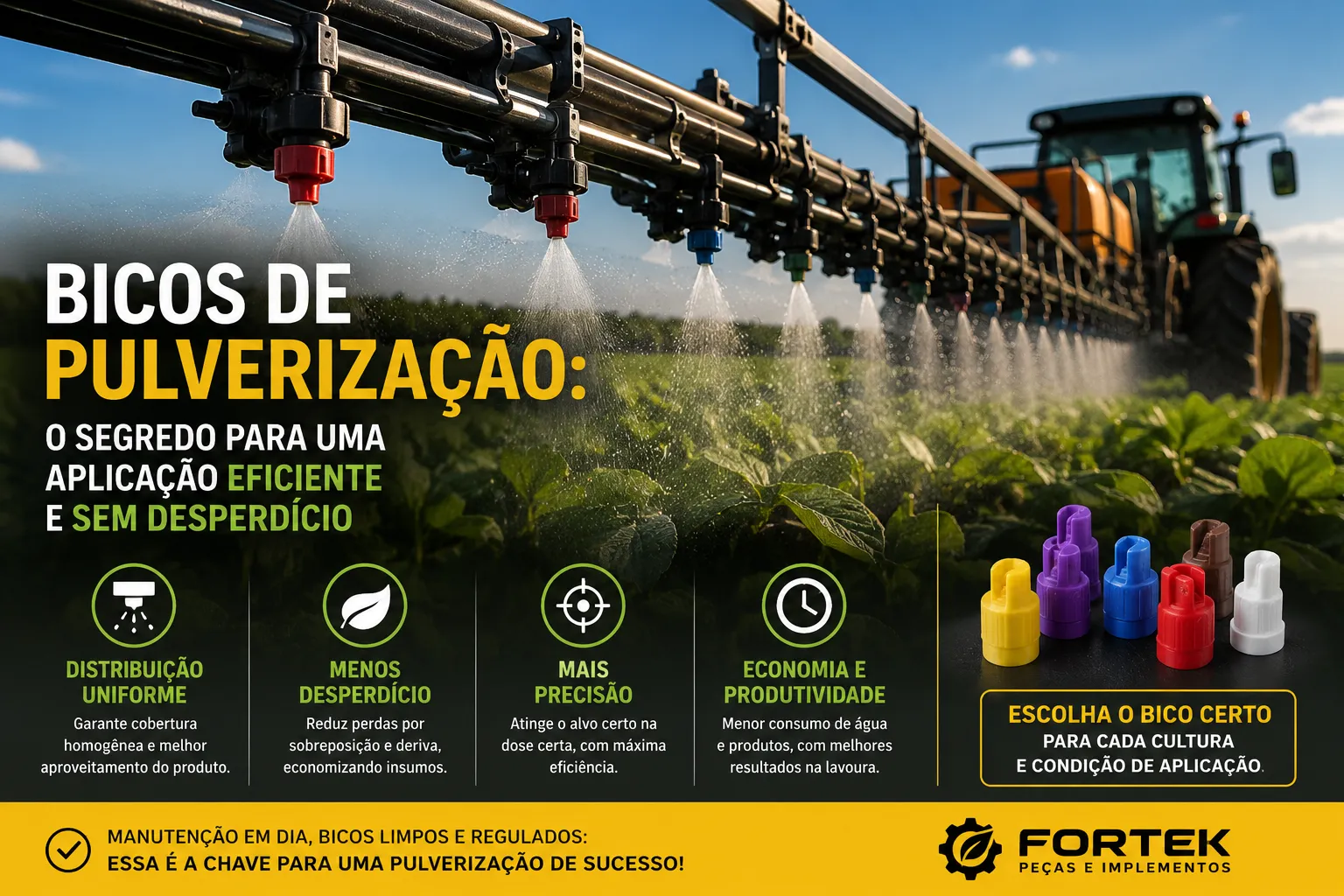 Bicos de Pulverização: O Segredo para uma Aplicação Eficiente e sem Desperdício